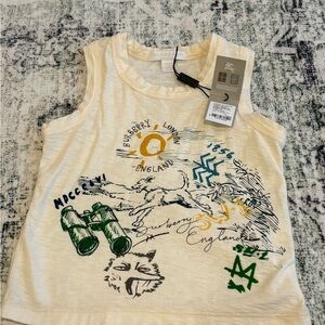 Burberry Kids Beige Graphic Tank Top